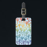 Nattökert Cacti Rainbow BLue Mönster Watercolor Bagagebricka<br><div class="desc">Kolla in den här kaktusen och måne mönster rainbow på blå på den här söta bagagetaggen. Anpassa med en inledande namn eller text - lägg till kontaktinformationen på baksidan. Handmålad av mig för dig! Och kolla min butik för mer produkter och design! Och kom naturligtvis i kontakt om du vill...</div>