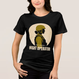 Nattoperatör Vintage Dam Taktisk T-shirt