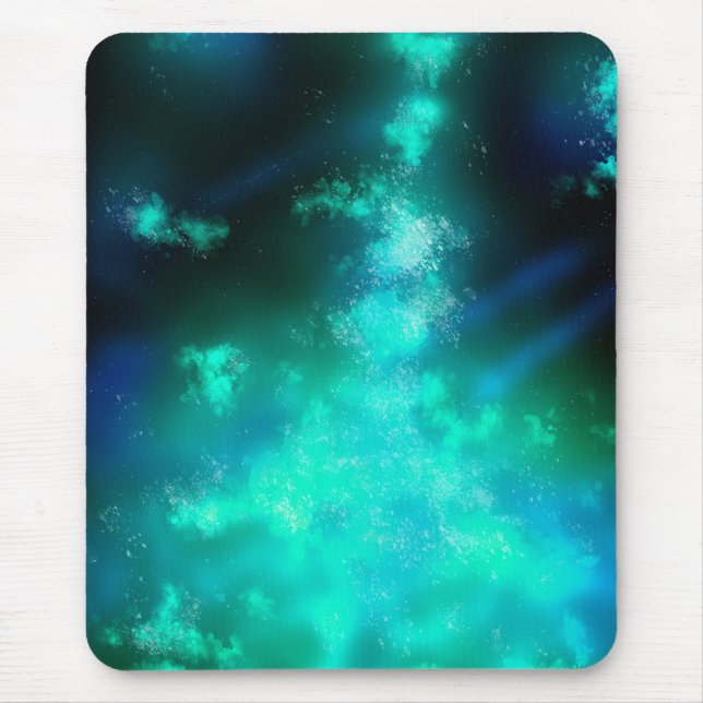 Nattpinne Himlar Emerald Grönt Mouse Pad Musmatta (Framsidan)
