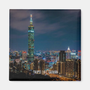 Nattplats av Taipei 101, Taiwan Magnet