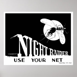 Nattrajder - WW2 Malaria Poster