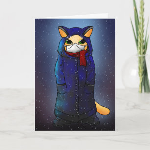 Nattraka Ansikte Mask Cat Kort