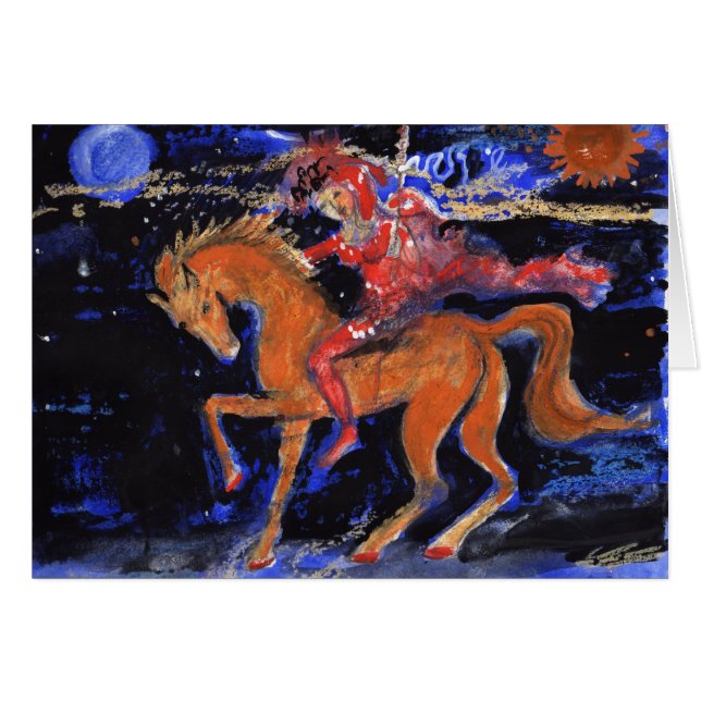 Nattryttare Hälsningskort (Framsidan Horizontal)