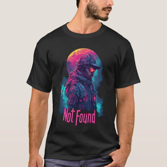 Nattscen i Neon Militär Futuristiska Explorer T Shirt (Framsida)