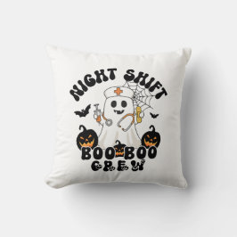 Nattskift BOO BOO Crew Nurse Halloween Kudde