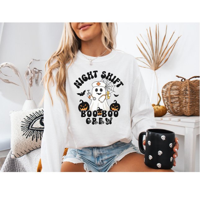 Nattskift BOO BOO Crew Nurse Halloween T Shirt (Skapare uppladdad)