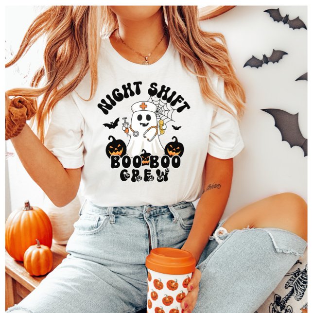 Nattskift BOO BOO Crew Nurse Halloween T Shirt (Skapare uppladdad)