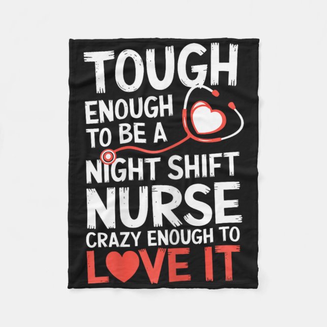 Nattskift Nurse Funny Rn Rt Us Nurse Fleecefilt (Framsidan)