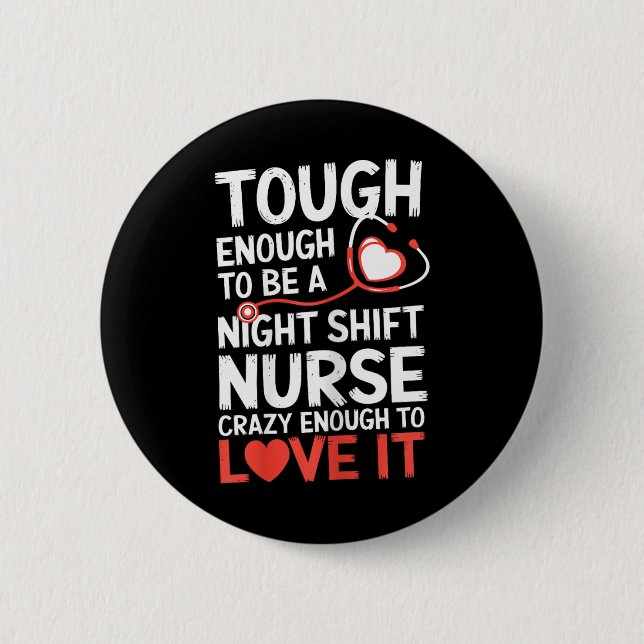 Nattskift Nurse Funny Rn Rt Us Nurse Knapp (Framsida)