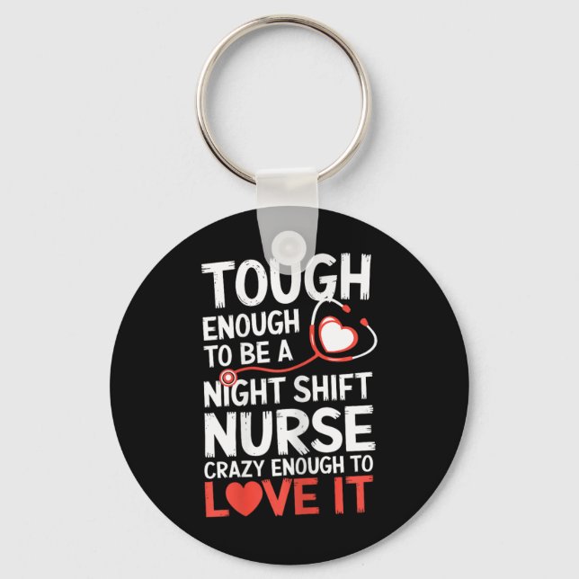 Nattskift Nurse Funny Rn Rt Us Nurse Nyckelring (Framsida)