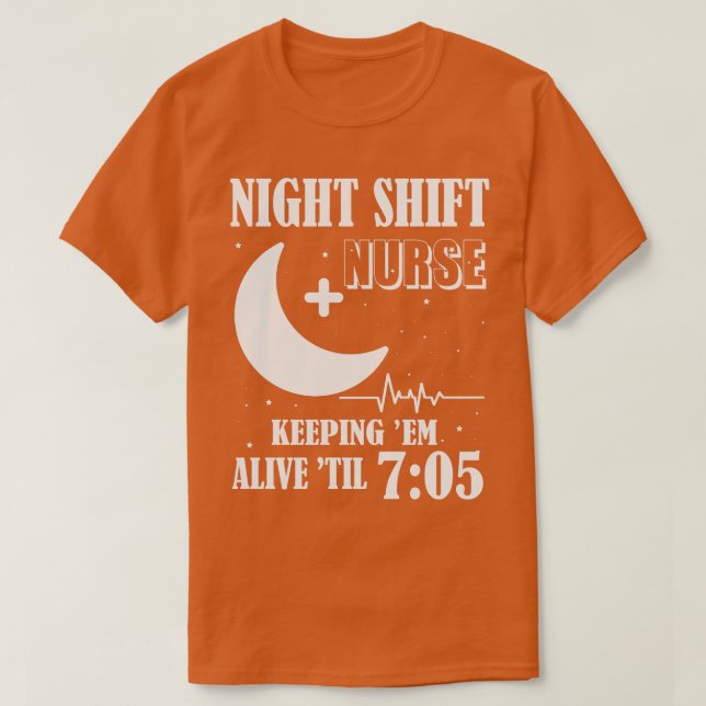 Nattskift Nurse T Shirt (Design framsida)
