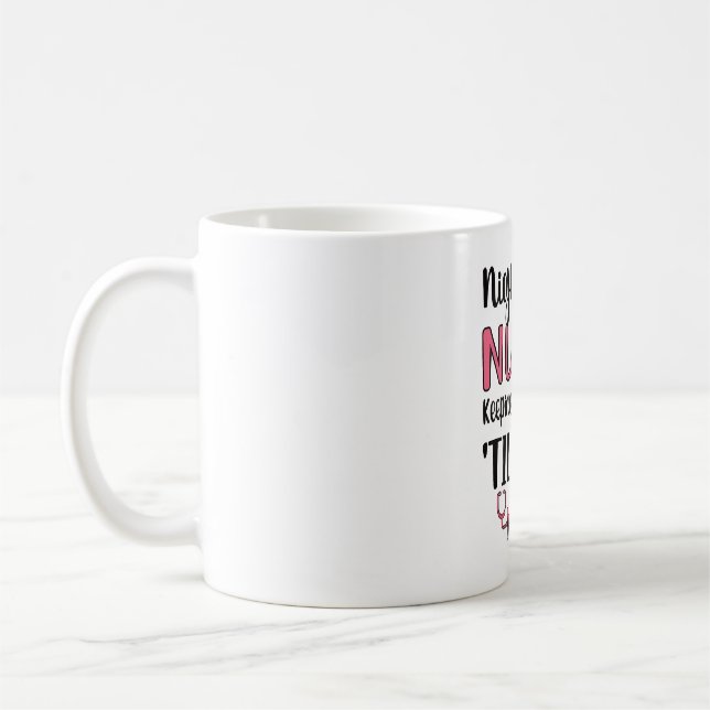 Nattskift Nurse Vecka Nattskift Nursing Funny Kaffemugg (Vänster)