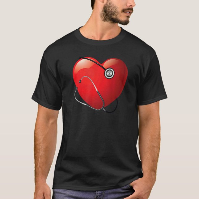 Nattskift Olika grad av bröstskop Nurse Rn T Shirt (Framsida)