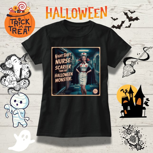 Nattskift sjuksköterska: Scarier Than Halloween Mo T Shirt (Skapare uppladdad)