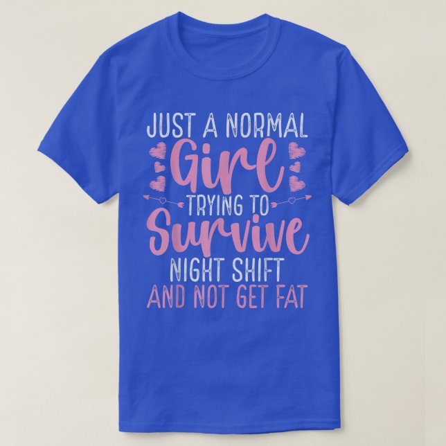 Nattskift Worker Girl Overnight Factory Worker W T Shirt (Design framsida)