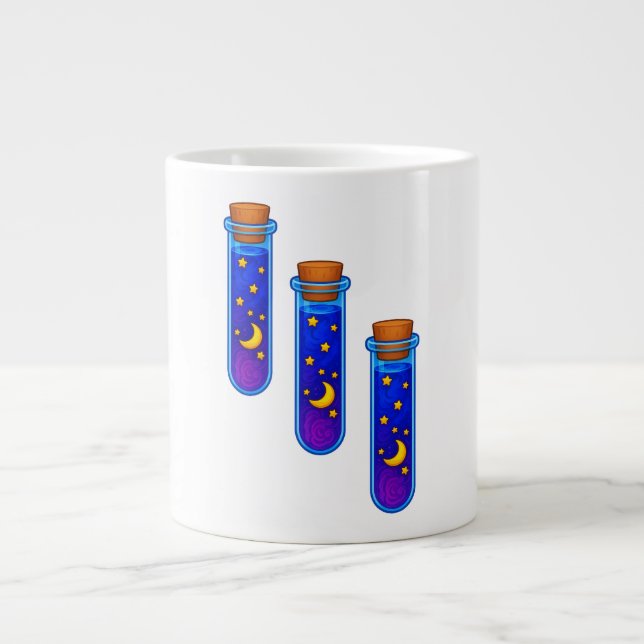 "Nattskydd" - Magiska Flaska i Stars och Måne Jumbo Mugg (Framsidan)