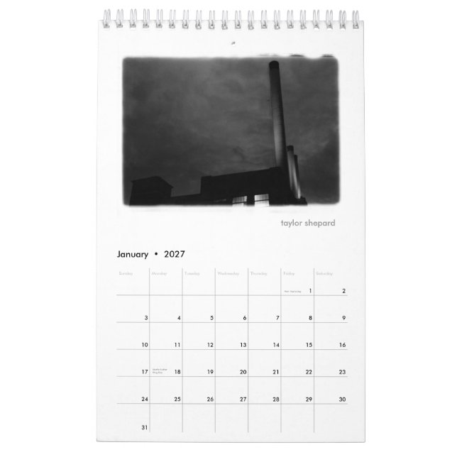 NATTSKYTTE I EN INDUSTRIELL STAD KALENDER (Jan 2027)