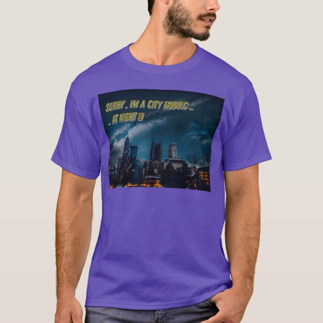 Nattstädernas stadsfanatiker retro t shirt (Framsida)
