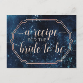 Nattstjärna Himlar Celestial Galaxy Bride Recept C Vykort