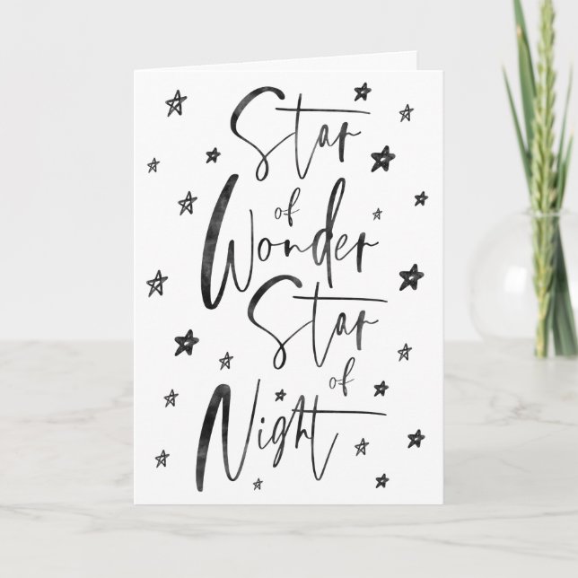  nattstjärnan | Starry Night Fox Helgkort (Framsida)