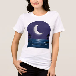 Nattstrand – Månbelyst Siluett T-Shirt