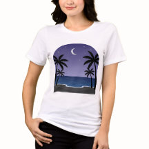 Nattstrand – Måne över vågor T-Shirt