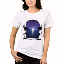 Nattstrand – Månljus Palmreflektion T-Shirt