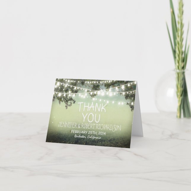 natttackkort för ljus tack kort (Framsida)