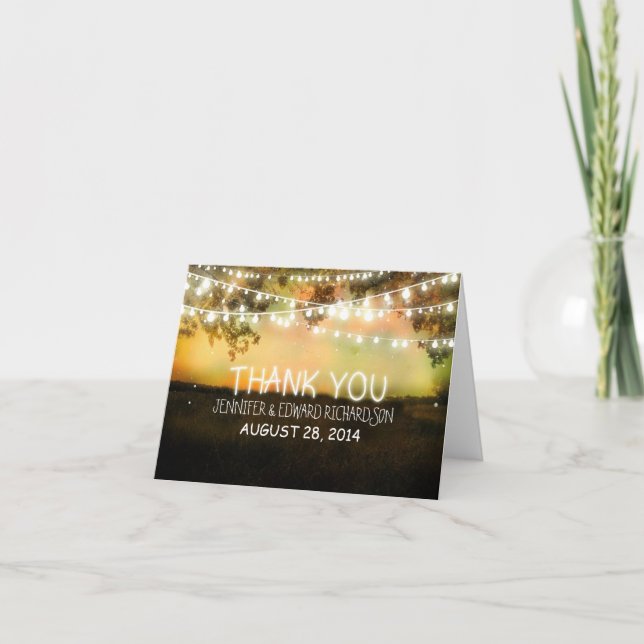 natttackkort för ljus tack kort (Framsida)