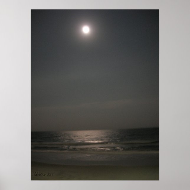 Natttid vid Beach Poster (Framsidan)