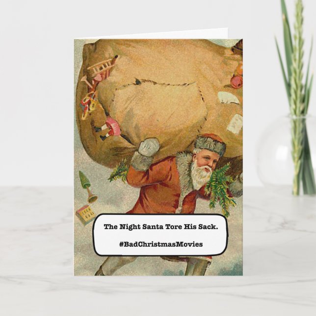 Natttomten tog hans Sack-julkort Helgkort (Framsida)