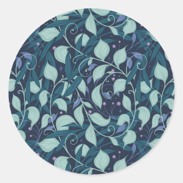 Nattträdgård Runt Klistermärke (Framsida)