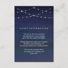 Nattträdgården i Himmel, Stars Bröllop Guest Info Tilläggskort