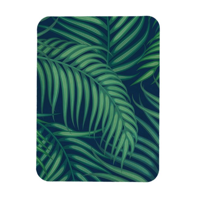 NattTropical Handflatan Löv Magnet (Vertikal)