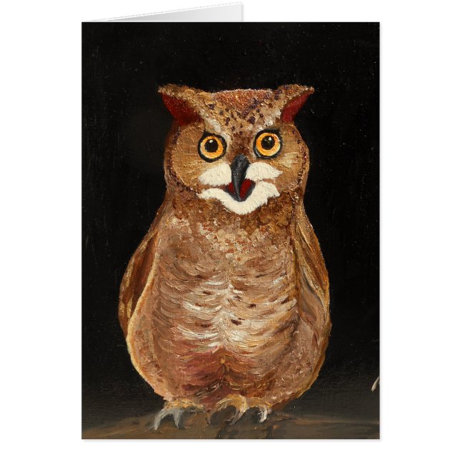 Nattuggla Hälsningskort (Framsidan)