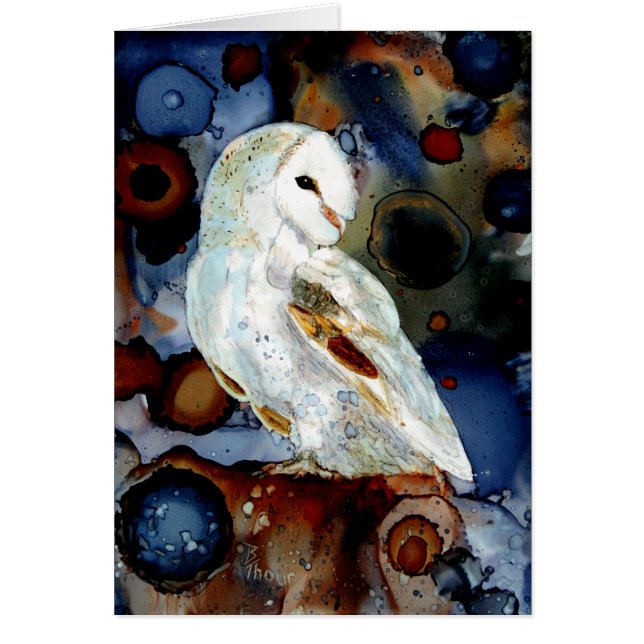 Nattuggla Hälsningskort (Framsidan)