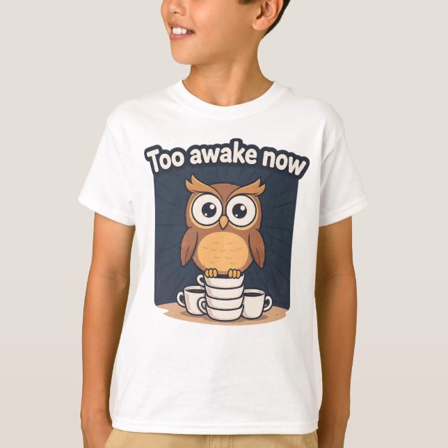Nattuggla Meme Tecknad T-Shirt (Framsida)
