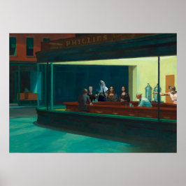 Nattugglor - Tidresenärer - Edward Hopper Poster