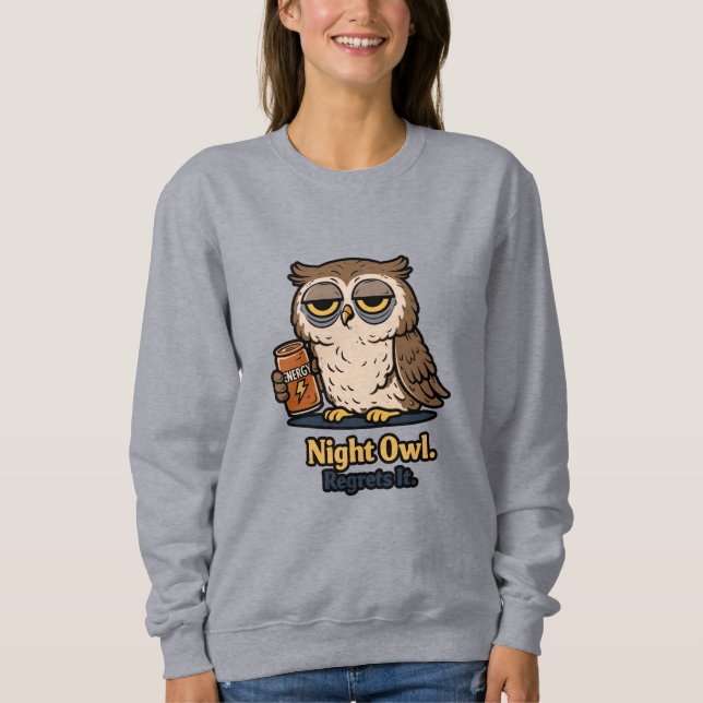 nattugglor vill sova t shirt (Framsida)