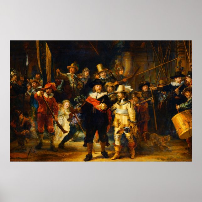 Nattvakten av Rembrandt Poster (Framsidan)
