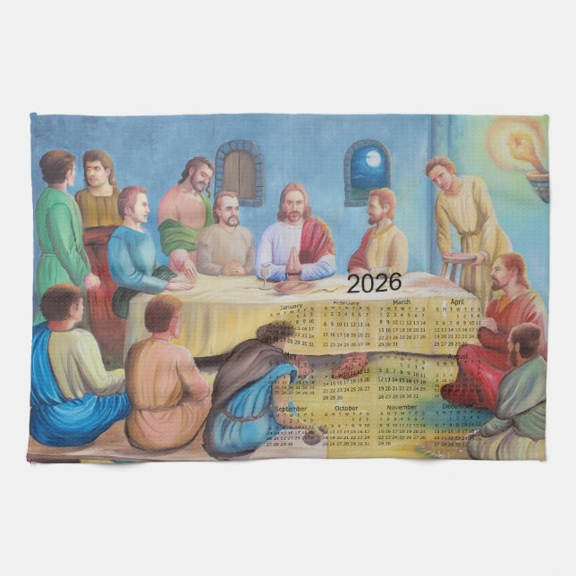 Nattvarden 2026 Kalender Kökshandduk (Horisontell)