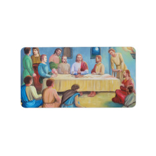 Nattvarden: Jesus och lärjungarna Adressetikett