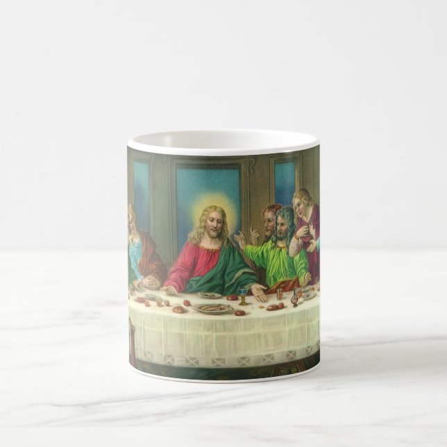 Nattvarden Ursprungligen av Leonardo da Vinci Kaffemugg (Center)