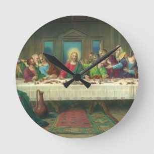 Nattvarden Ursprungligen av Leonardo da Vinci Rund Klocka