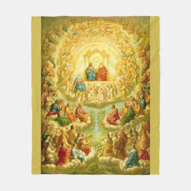 NATTVARDSGÅNG ALLRA SAINTSNA I HIMMELTRINITY FLEECEFILT (Framsidan)