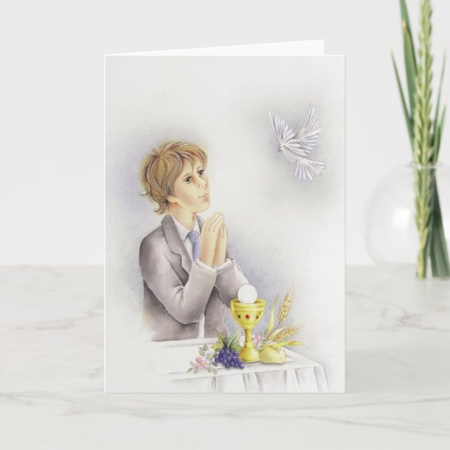 Nattvardsgångbekräftelse för pojkar kort (Framsida)