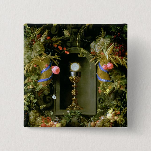 Nattvardsgångkoppen och varar värd knapp (Framsida)