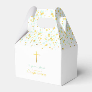Nattvardsgångmint- och guldkonfettiar presentaskar