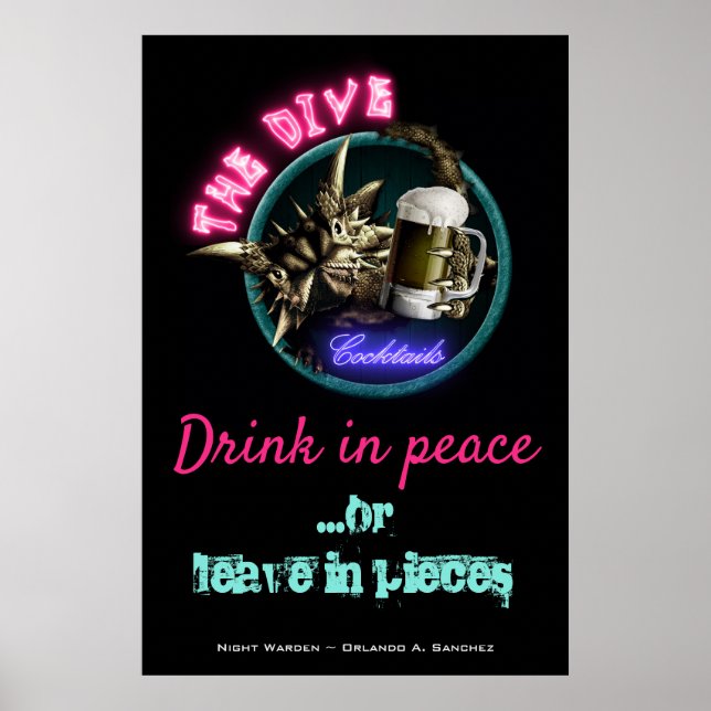 Nattvarg - Diven (Design #3) Poster (Framsidan)