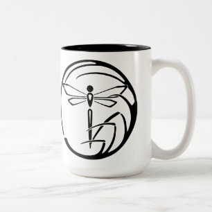 Nattvarg - Dubbla Dragonfly B&W - Mugg